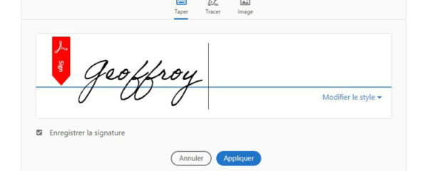 signature électronique à un PDF